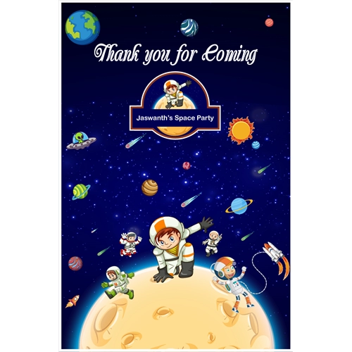 Space Explorers Theme Thank You Card
